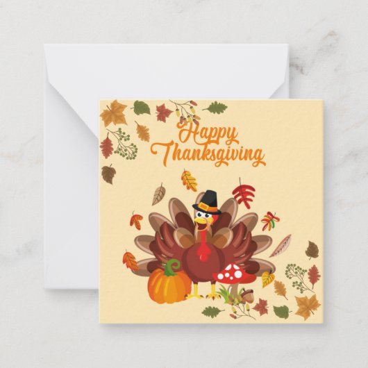 Prettig Thanksgiving Notitiekaartje (Voorkant)