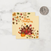 Prettig Thanksgiving Notitiekaartje (Voorkant / Achterkant in situ)