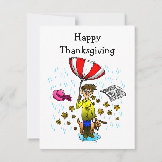Prettig Thanksgiving Notitiekaartje (Voorkant)