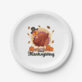 Prettig Thanksgiving  Papieren Bordje (Voorkant)