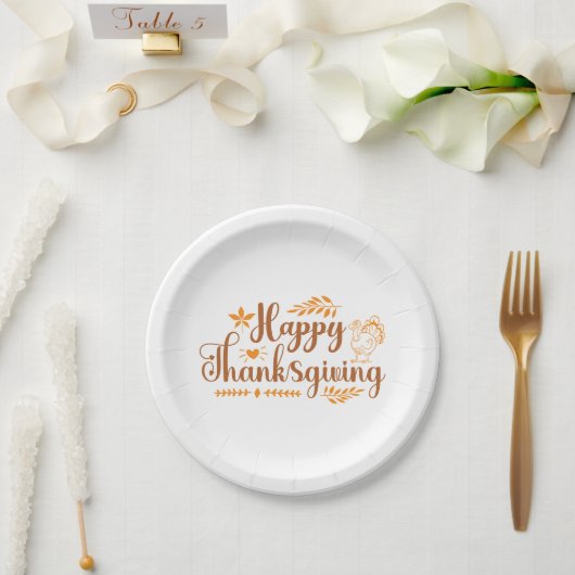 Prettig Thanksgiving Papieren Bordje (Huwelijk)