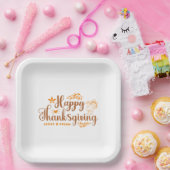Prettig Thanksgiving Papieren Bordje (Feest)