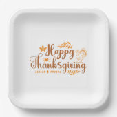 Prettig Thanksgiving Papieren Bordje (Voorkant)