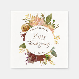Prettig Thanksgiving Persoonlijke Bloemstuk Herfst Servet