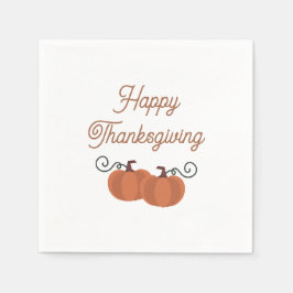 Prettig Thanksgiving Pompoen Herfst Servet