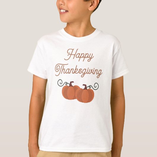 Prettig Thanksgiving Pompoen Herfst T-shirt (Voorkant)