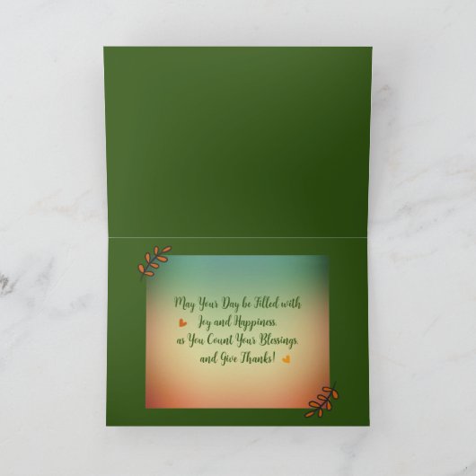 Prettig Thanksgiving, Pompoen Wenskaart Kaart (Binnen)