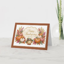Prettig Thanksgiving Pompoenen en Vogelverschrikke