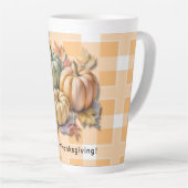 Prettig Thanksgiving Pompoenen & Herfstbladeren Latte Mok (Rechterhoek)