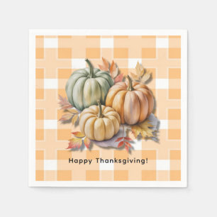 Prettig Thanksgiving Pompoenen & Herfstbladeren Servet