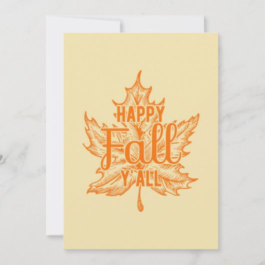 Prettig Thanksgiving Prettig Herfst Yall Kaart (Voorkant)