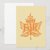 Prettig Thanksgiving Prettig Herfst Yall Kaart (Voorkant / Achterkant)