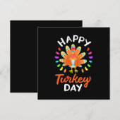 Prettig Thanksgiving Prettig Turkey Day Kaart (Voorkant / Achterkant)