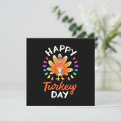 Prettig Thanksgiving Prettig Turkey Day Kaart (Staand voorkant)