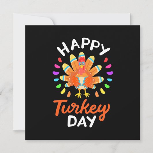 Prettig Thanksgiving Prettig Turkey Day Kaart (Voorkant)