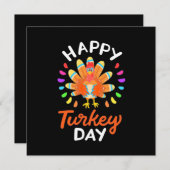Prettig Thanksgiving Prettig Turkije Dag Kaart (Voorkant / Achterkant)