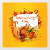 Prettig Thanksgiving Raamsticker (Vel)