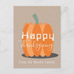 Prettig Thanksgiving Reuzenpompoen Briefkaart