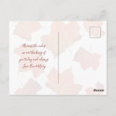 Prettig Thanksgiving Rode Bladeren Briefkaart (Achterkant)