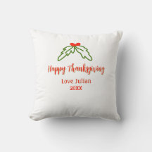 Prettig Thanksgiving rode groene bladeren kers naa