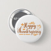 Prettig Thanksgiving Ronde Button 5,7 Cm (Voorkant /achterkant)