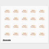 Prettig Thanksgiving Ronde Sticker (Vel)