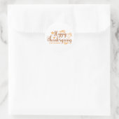Prettig Thanksgiving Ronde Sticker (Tas)