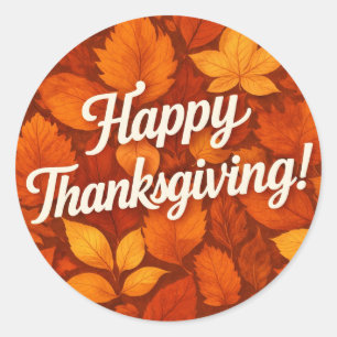 Prettig Thanksgiving Ronde Sticker