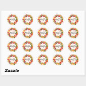 Prettig Thanksgiving Ronde Sticker (Vel)