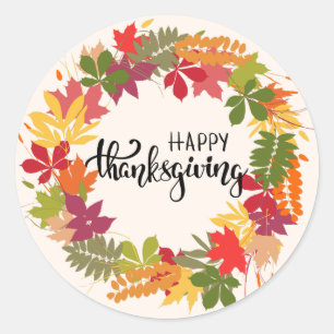 Prettig Thanksgiving Ronde Sticker