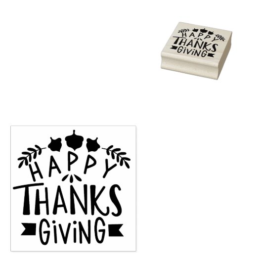 Prettig Thanksgiving Rubberstempel (Gestempeld)