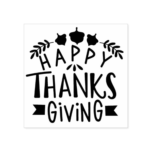 Prettig Thanksgiving Rubberstempel (Afrduk)