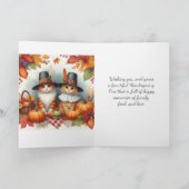 Prettig Thanksgiving Schattige Pelgrim Katten Vaka Feestdagen Kaart (Binnen)