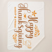 Prettig Thanksgiving Sherpa Deken (Voorkant)