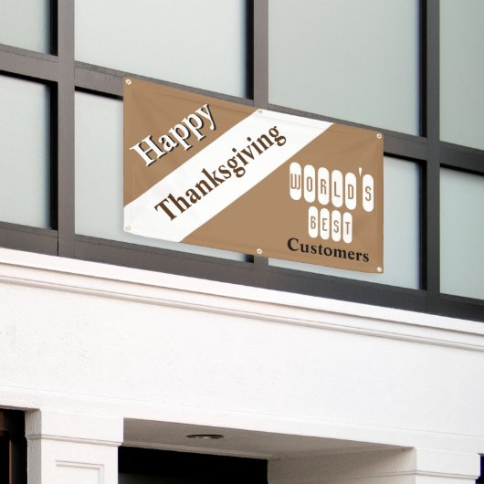 Prettig Thanksgiving Spandoek (Buitenkant Gebouw)