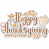 Prettig Thanksgiving Sticker (Voorkant)