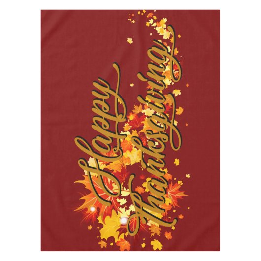 Prettig Thanksgiving Tafelkleed (Voorkant)