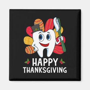 Prettig Thanksgiving Tandheelkundig Shirt Tanden K Magneet