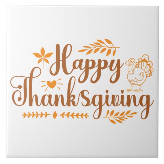 Prettig Thanksgiving Tegeltje (Voorkant)
