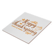 Prettig Thanksgiving Tegeltje (Zijkant)