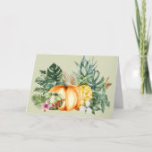 Prettig Thanksgiving Tropische Pompoen Ananas Kaart (Voorkant)