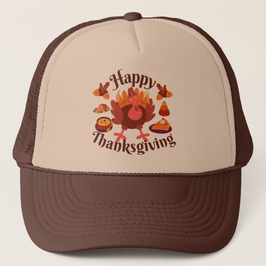 Prettig Thanksgiving Trucker Pet (Voorkant)