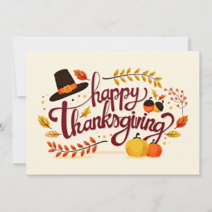 Prettig Thanksgiving-vakantiebericht Feestdagenkaart