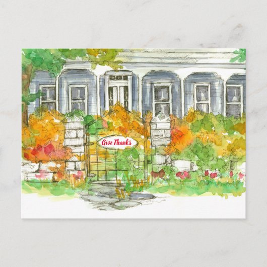 Prettig Thanksgiving Van Makelaar Nieuw Thuis Herf Briefkaart (Voorkant)