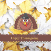 Prettig Thanksgiving van meneer Turkey Sticker (Voorkant)