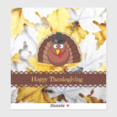 Prettig Thanksgiving van meneer Turkey Sticker (Vel)