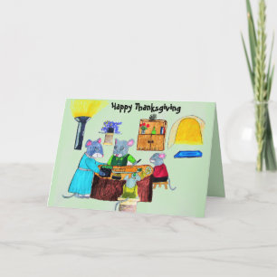 PRETTIG THANKSGIVING VAN MEVROUW MUIS  KAART