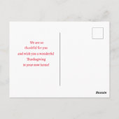 Prettig Thanksgiving Van Realtor Nieuw Huis Herfst Briefkaart (Achterkant)