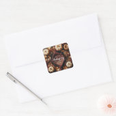Prettig Thanksgiving Vierkante Sticker (Envelop)