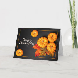 Prettig Thanksgiving Voor Iedereen Pompoenen en Bl Feestdagen Kaart